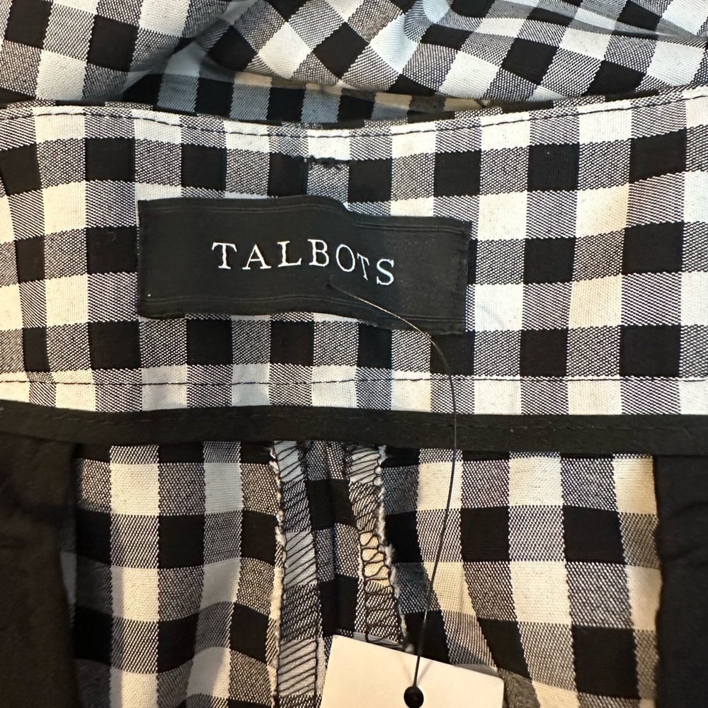 NWT TALBOTS Women's 16 Petite Hampshire Ankle Dress Pants Straight Leg Gingham - Picture 9 of 11